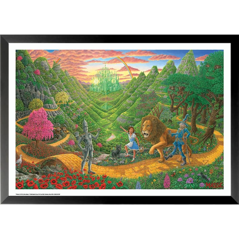 FRAMED Wizard of Oz by Tom Masse Classic Movie Hidden Images Art Print Poster - 30x20