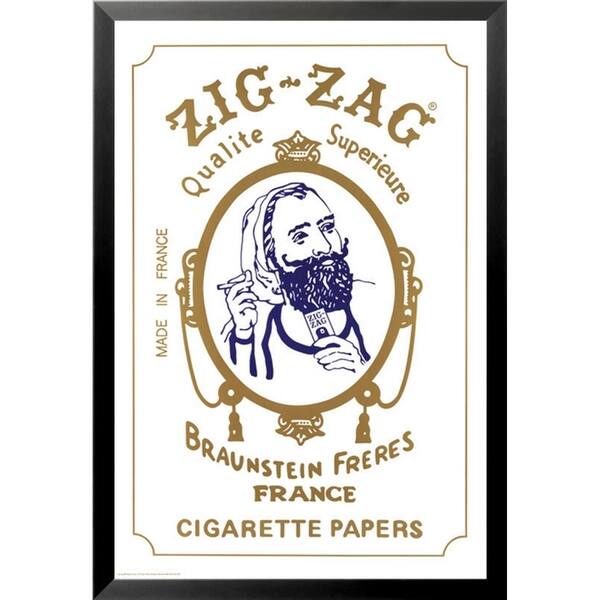 slide 1 of 4, FRAMED Zig Zag Cigarette Papers 36x24 Smoking Art Print Poster - 36 x 24