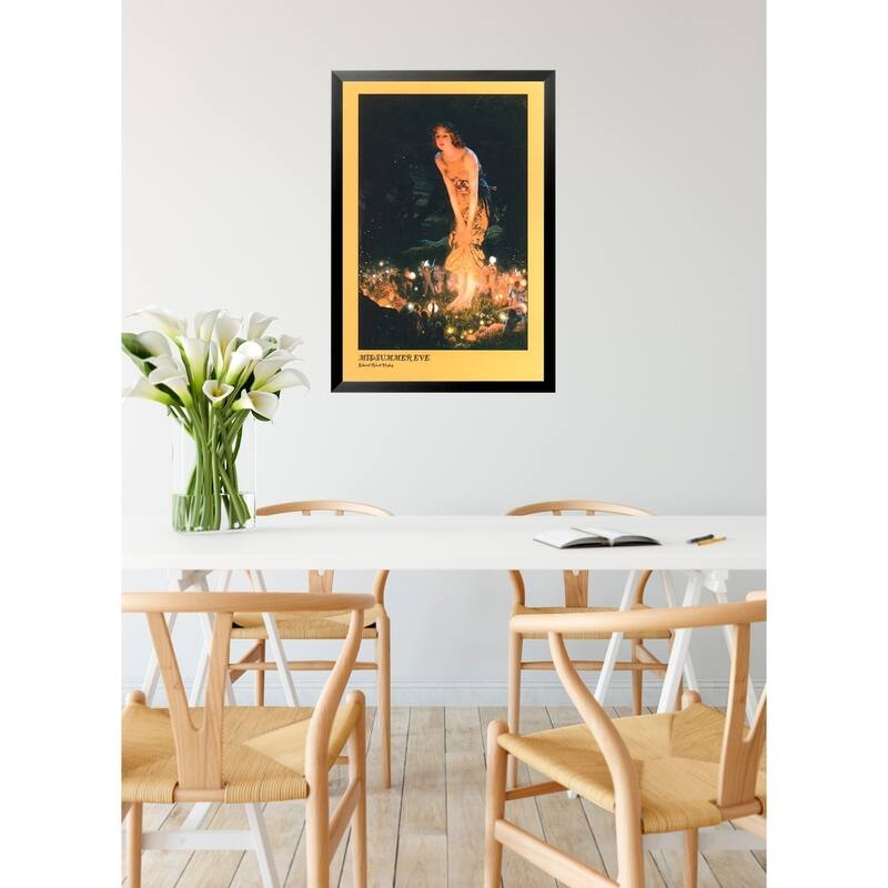FRAMED Midsummer Eve by Edward Robert Hughes Fantasy Old World Museum Art Print Poster