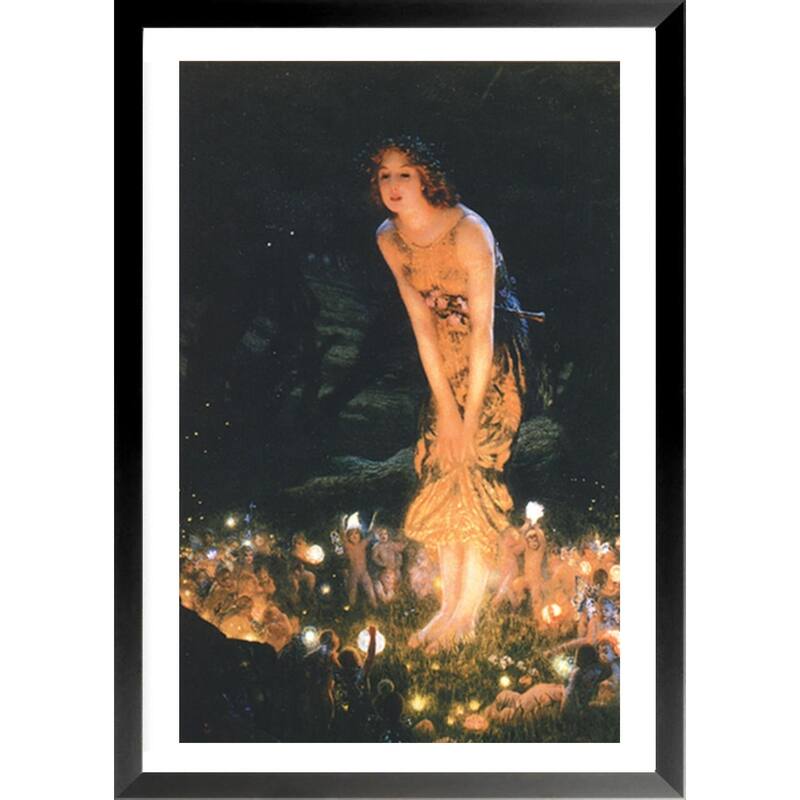 FRAMED Midsummer Eve by Edward Robert Hughes Fantasy Old World Museum Art Print Poster - 34x24