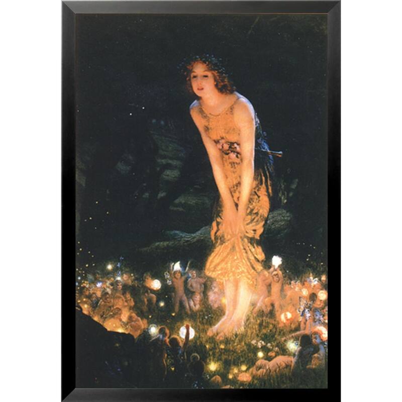 FRAMED Midsummer Eve by Edward Robert Hughes Fantasy Old World Museum Art Print Poster - 30x20