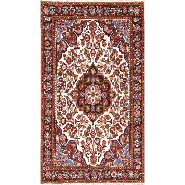 Lilian Floral Medallion Hand-Knotted Wool Persian Oriental Area Rug - 8'3" x 4'8"