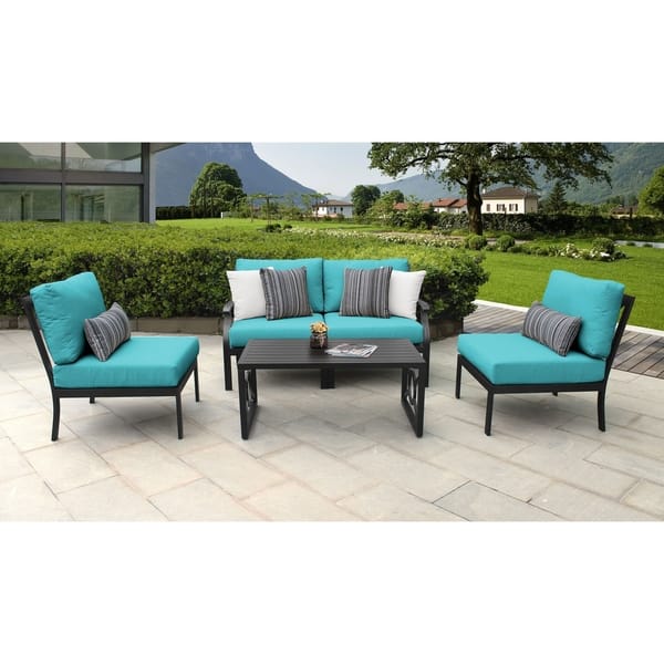 kathy ireland Madison Ave. 5 Piece Outdoor Aluminum Patio Furniture Set