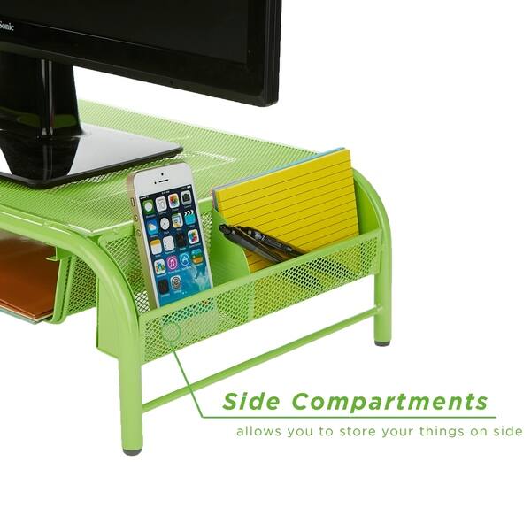 Shop Mind Reader Metal Mesh Monitor Stand And Desk Organizer With