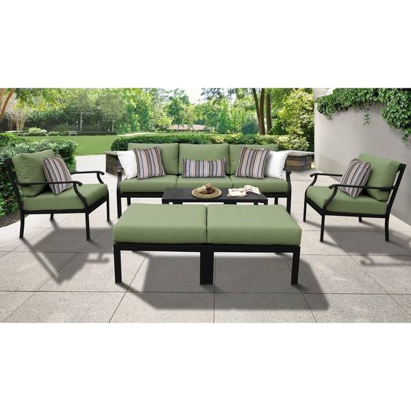 Shop Kathy Ireland Madison Ave 8 Piece Outdoor Aluminum Patio