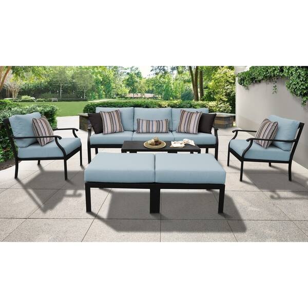 Shop Kathy Ireland Madison Ave 8 Piece Outdoor Aluminum Patio