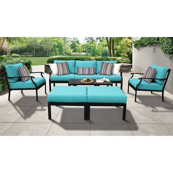 Shop Kathy Ireland Madison Ave 8 Piece Outdoor Aluminum Patio