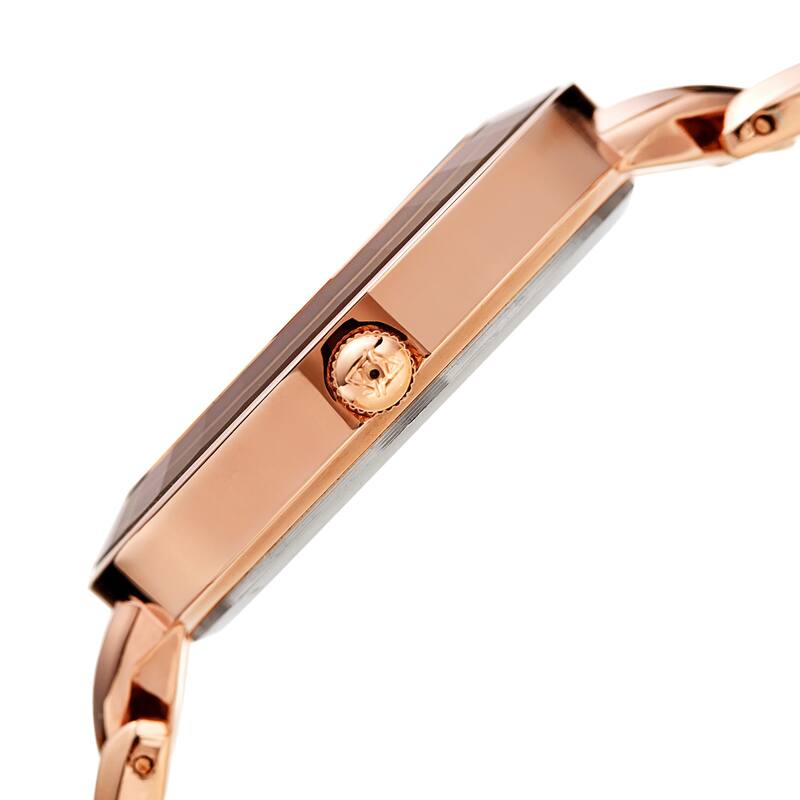 Akribos XXIV Ladies Fashion Diamond Glitter Dial Link Bracelet Watch