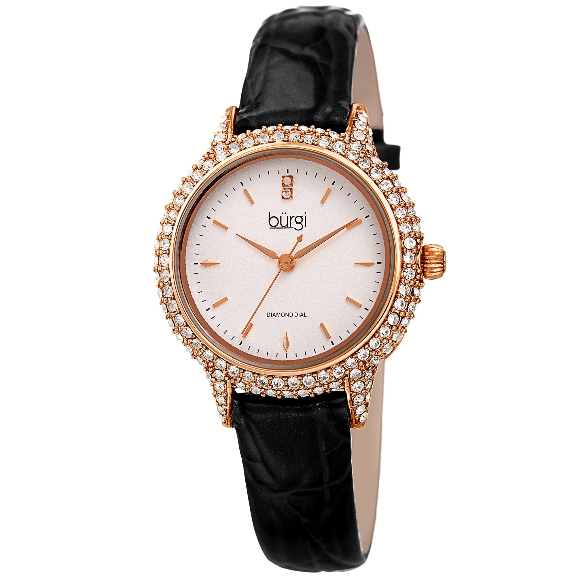 Genuine Crystal Accented Women\'s Strap Watch - Elegant Timepiece for Any Premium Crystal Accented Bangle Watch Set | Anne Klein main image 2