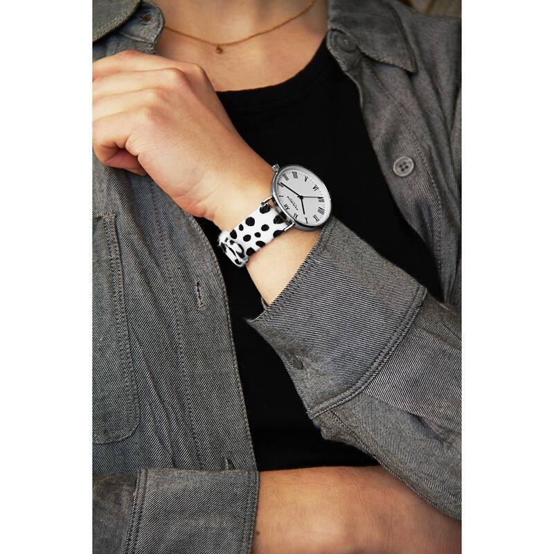 Akribos XXIV Ladies Stylish Animal Print Leather Strap Watch