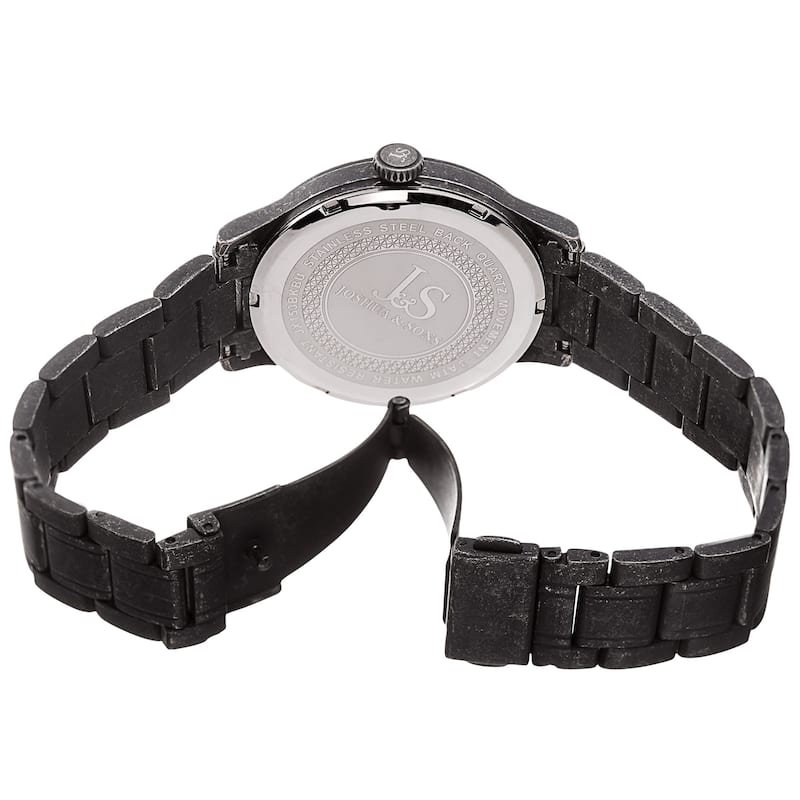 Joshua & Sons Men's Antique Style Arc Dial Bracelet Watch Strap