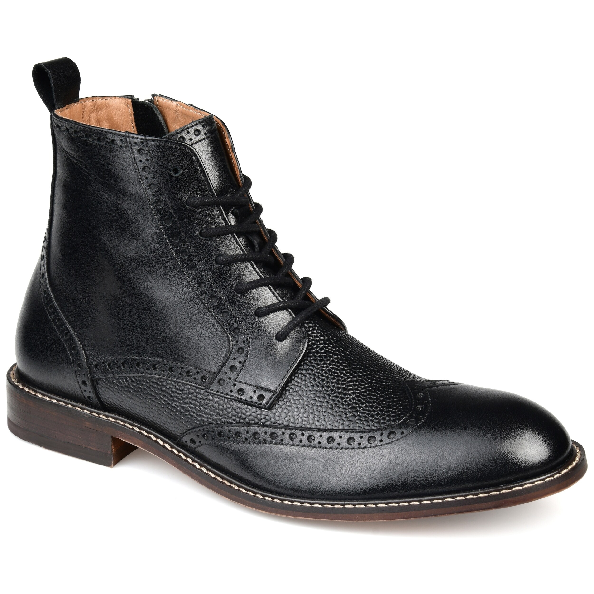wingtip ankle boots