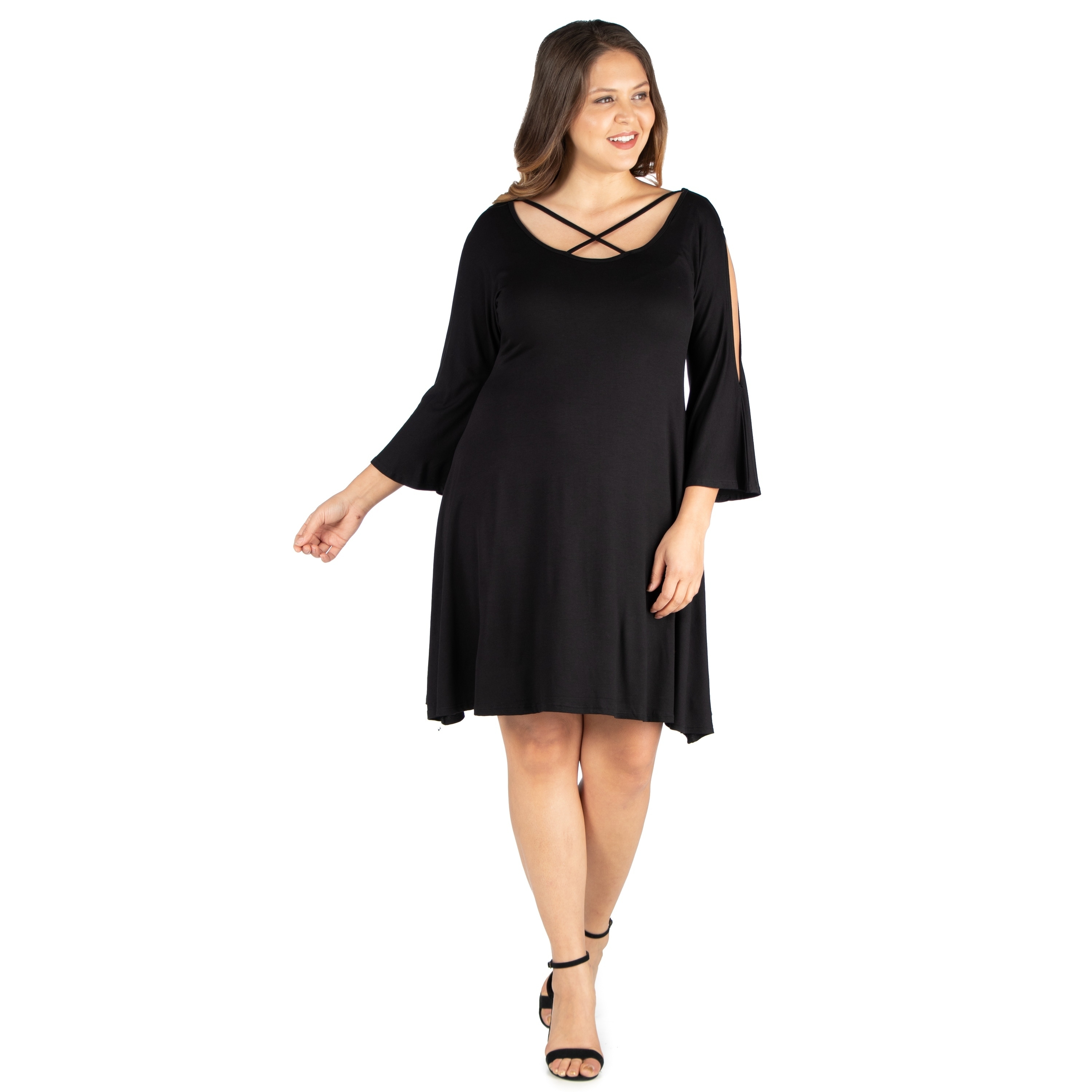 cold shoulder plus size dress