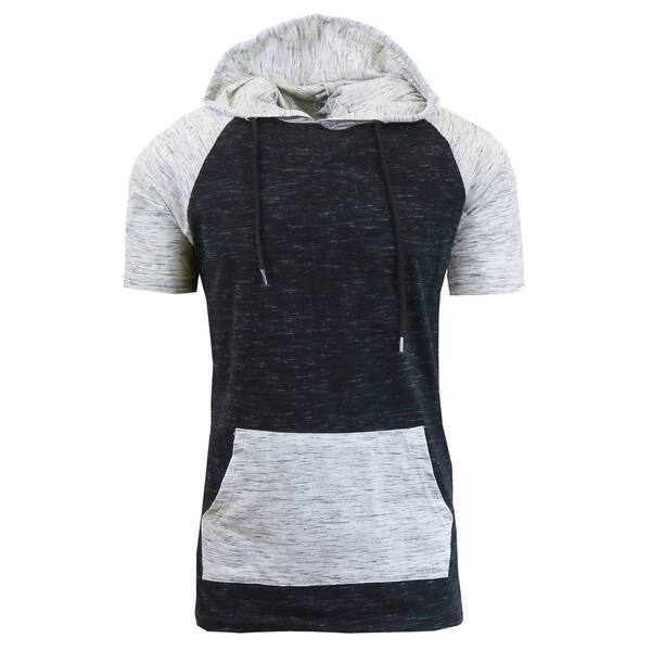 mens short sleeve pullover hoodie