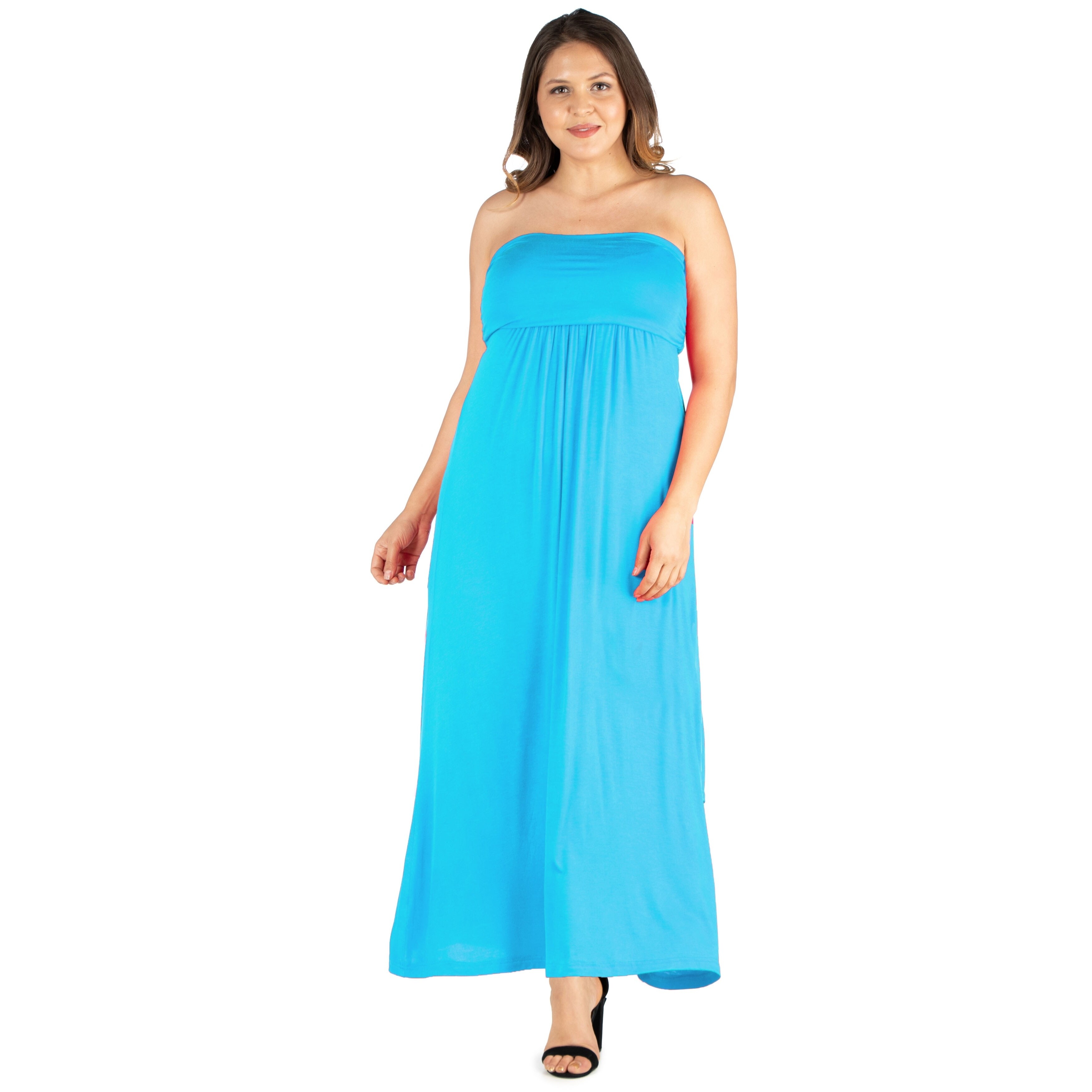 plus size tube maxi dress