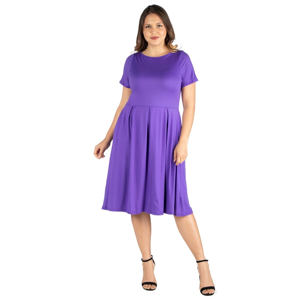 Plus Size Magenta and Black Multicolor Long Dress