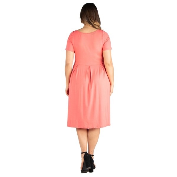 plus size midi skater dress