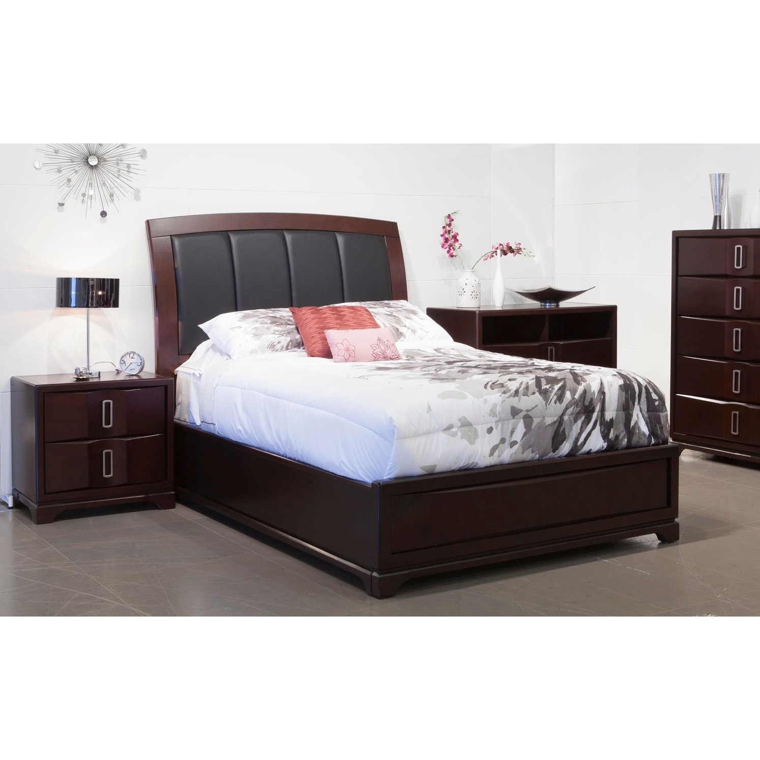 Palliser Furniture Woodward Ave Arched Sleigh Platform Bed