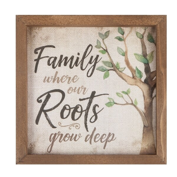 Family Where Our Roots Grow Deep Framed Art