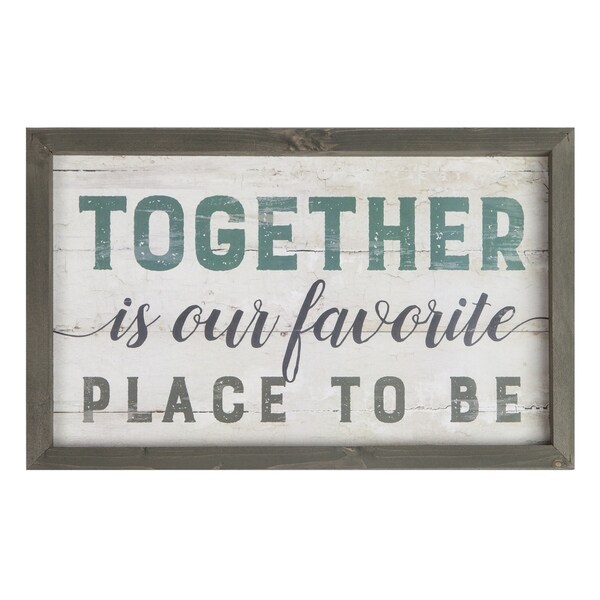Together Is Our Favorite Place To Be Framed Art