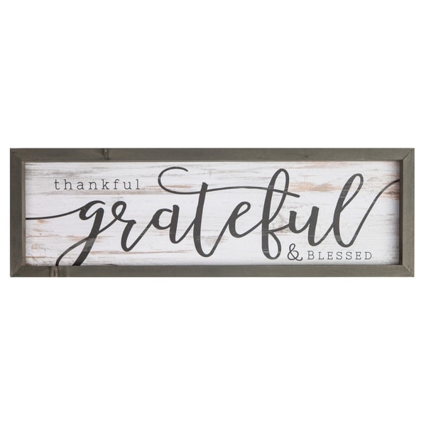 Thankful, Grateful, Blessed Framed Art