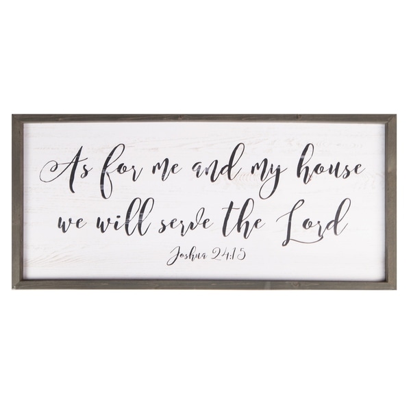 As For Me & My House We Will Serve The Lord Framed Art