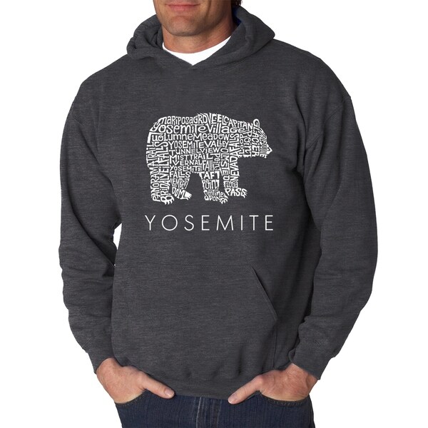 Download Men's Word Art Hooded Sweatshirt - Yosemite Bear - LA Pop Art - Overstock - 27995779