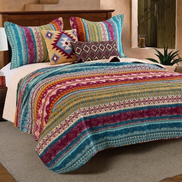 Greenland Home Fashions Southwest Bonus Quilt Set With Pillows
