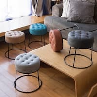 Art-Leon Faux Leather Stackable Footstool Ottoman