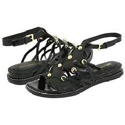 Enzo Angiolini Quillen Black Leather Sandals