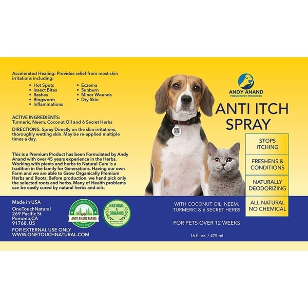 anti itch oatmeal spray for dogs