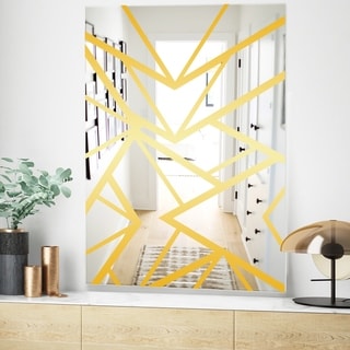 Design Artdesignart Efflorescent Gold Green 1 Glam Mirror Wall Mirror 29 5 In Wide X 47 4 In High Dailymail