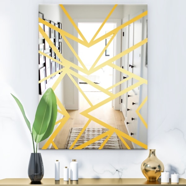 Designart 'Capital Gold Essential 27' Glam Mirror - Decorative Wall Mirror