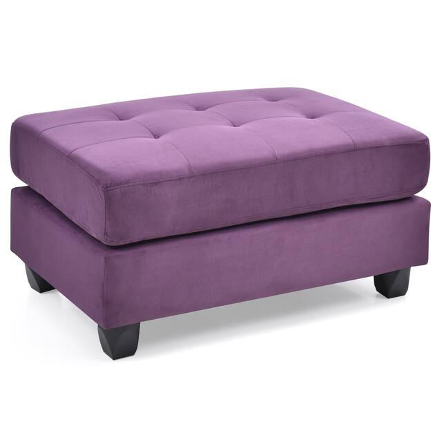 LYKE Home Braxton Purple Ottoman