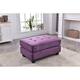 LYKE Home Braxton Purple Ottoman