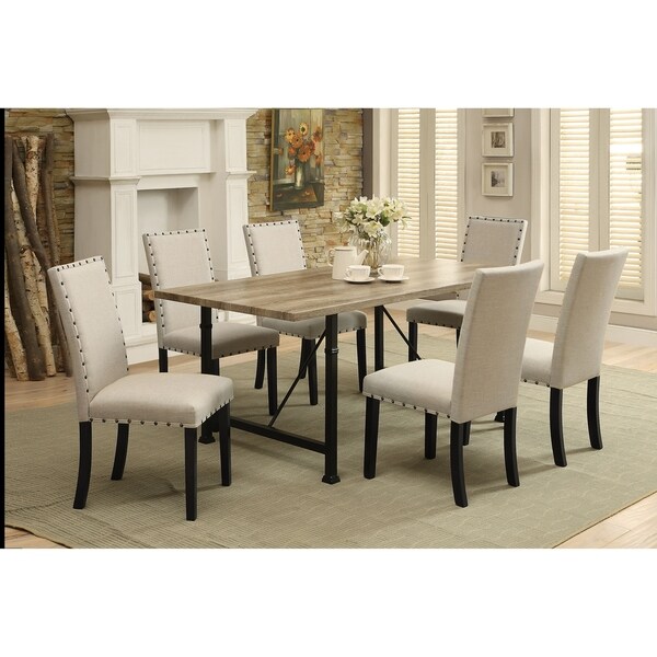 Metal Framed Dining Table With Smooth Wooden Top Black And Brown