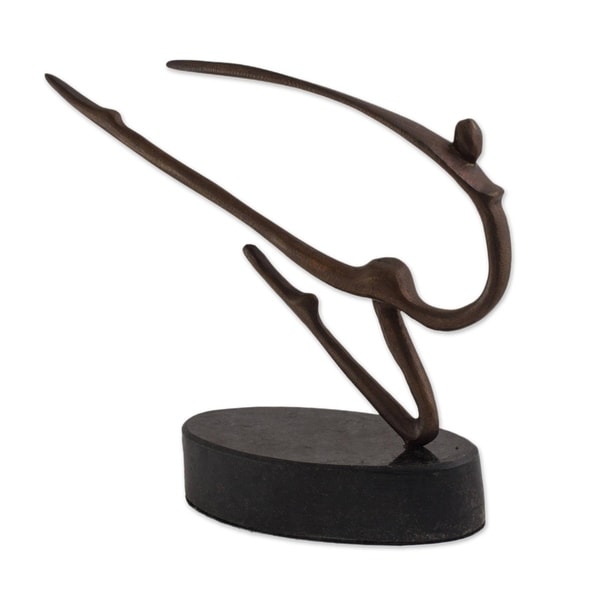 Handmade Dance Impulse Bronze Sculpture (Brazil)