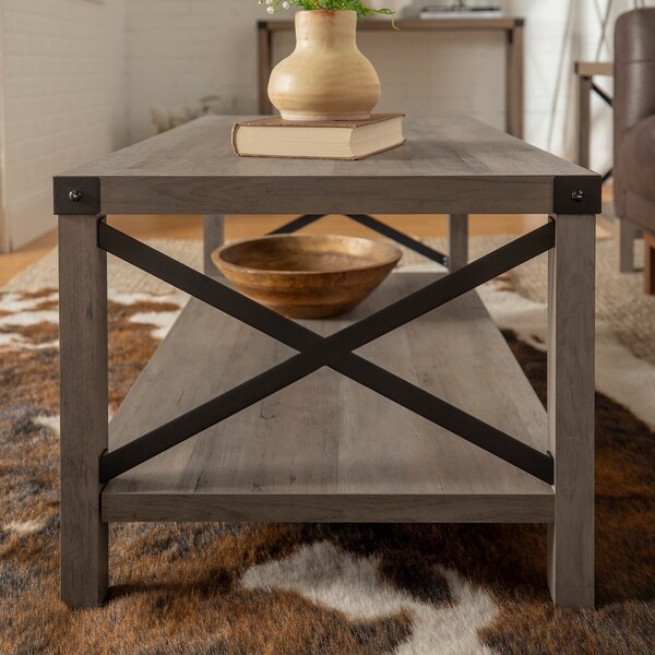 Coaster Contemporary Distressed Brown Three Piece Occasional Table Set