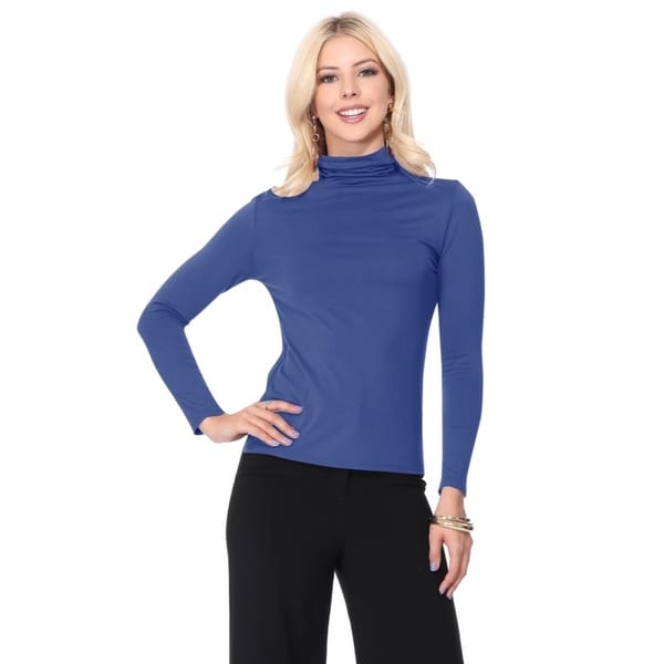 blue long sleeve turtleneck