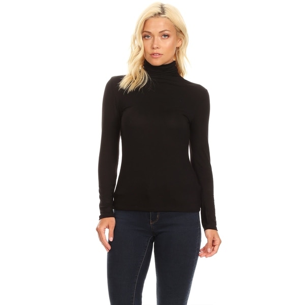 black lightweight turtleneck