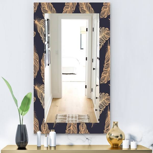 Shop Designart Feathers 17 Bohemian And Eclectic Mirror