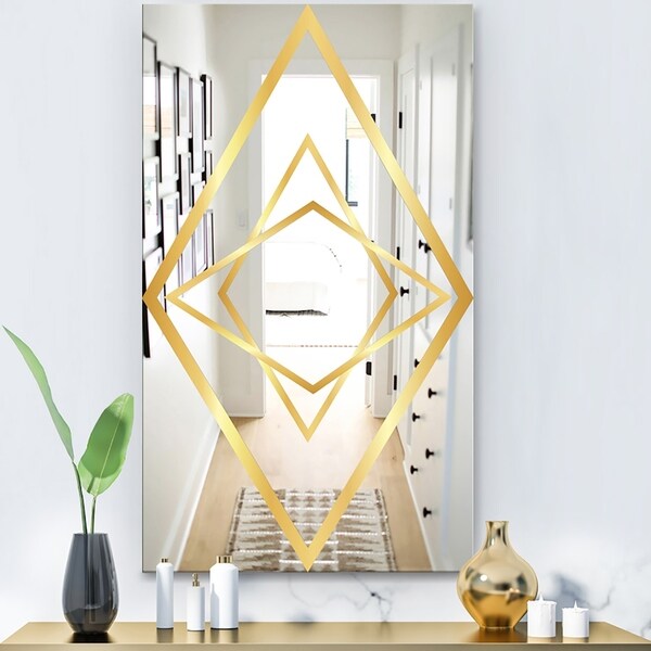 Designart 'Capital Gold Essential 20' Glam Mirror - Modern Wall Mirror