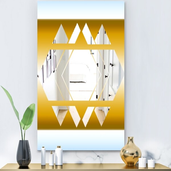 Designart 'Capital Gold Essential 18' Glam Mirror - Decorative Modern Mirror