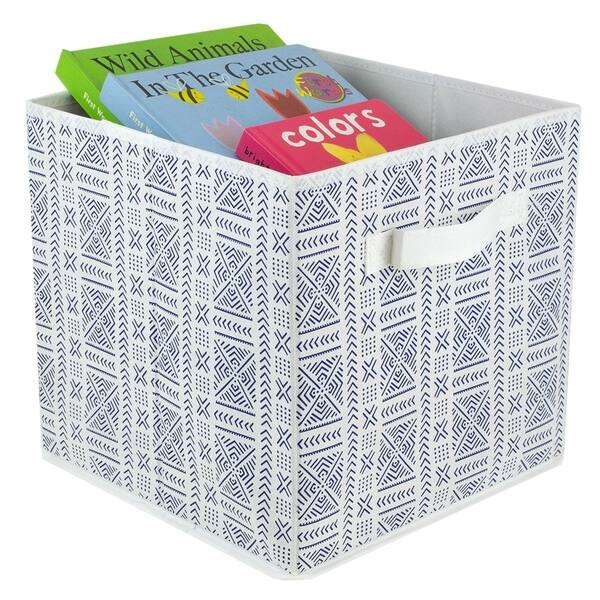 Aztec Collapsible Non-Woven Storage Cube, Navy - Bed Bath & Beyond ...