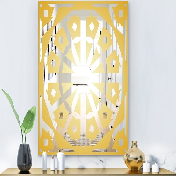 Designart 'Capital Gold Lively 9' Glam Mirror - Modern Decorative Mirror