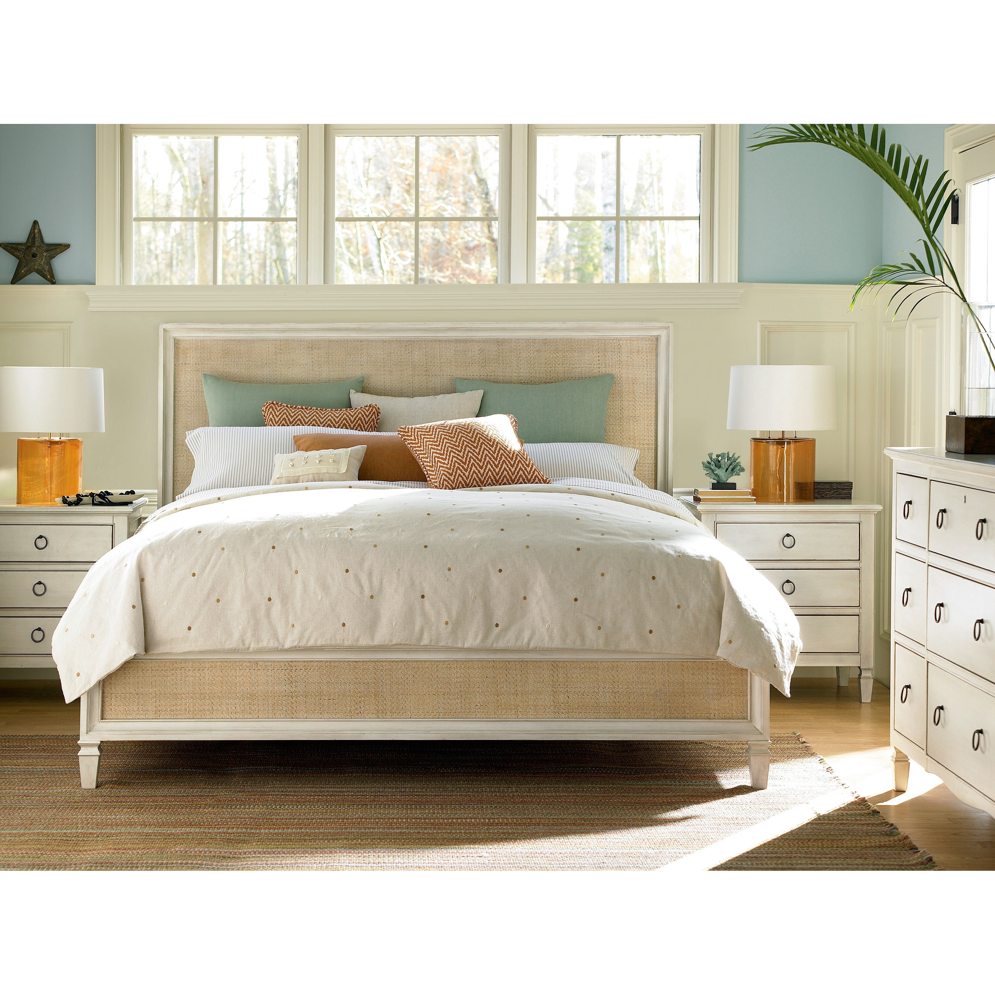 Shop Black Friday Deals On Universal Furniture Summer Hill Off White Wood Woven Accent Panel Bed Overstock 28004583