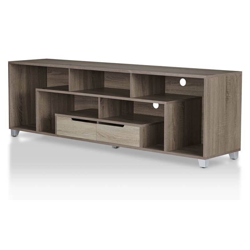 Viksjovallen Modern Brown 70-inch 9-Shelf 2-Drawer TV Console by Carson Carrington