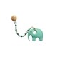 preview thumbnail 3 of 8, Silicone Pacifier Clip with Large RemovableTeether Green