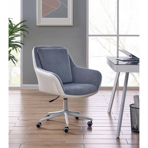 Shop Ids Online White Pu Leather Flurry Swivel Office Chair Overstock 28009162