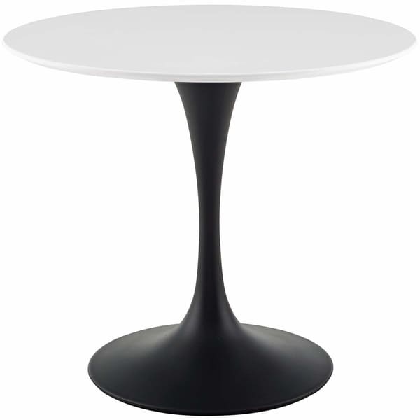 Lippa 36" Round Dining Table - Black White - N/A